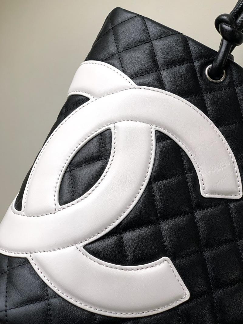 Chanel Small Cambon Ligne Tote Black and White AS6336