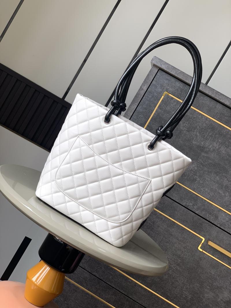 Chanel Small Cambon Ligne Tote White AS6336