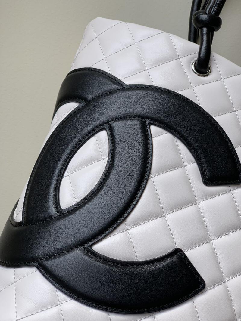 Chanel Small Cambon Ligne Tote White AS6336
