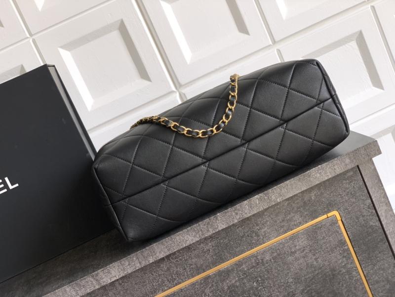 Chanel Suede Shoulder Bag Grey AS61001