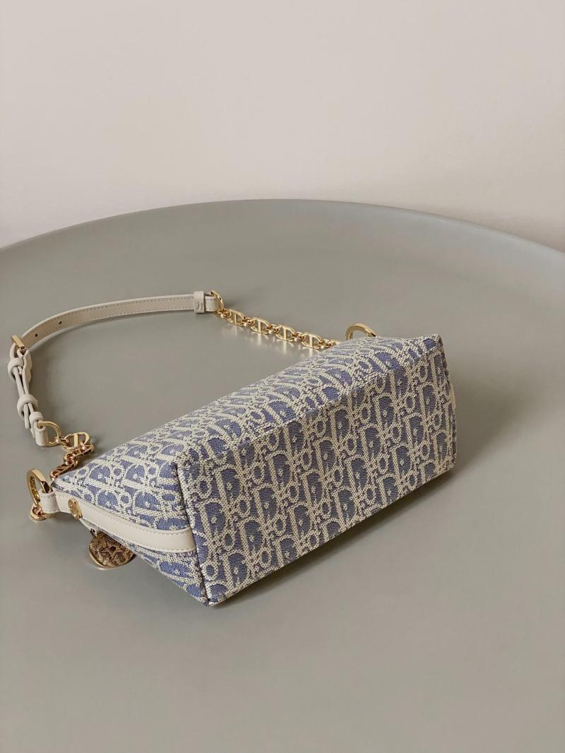 Diorstar Hobo Bag with Chain Blue S3202