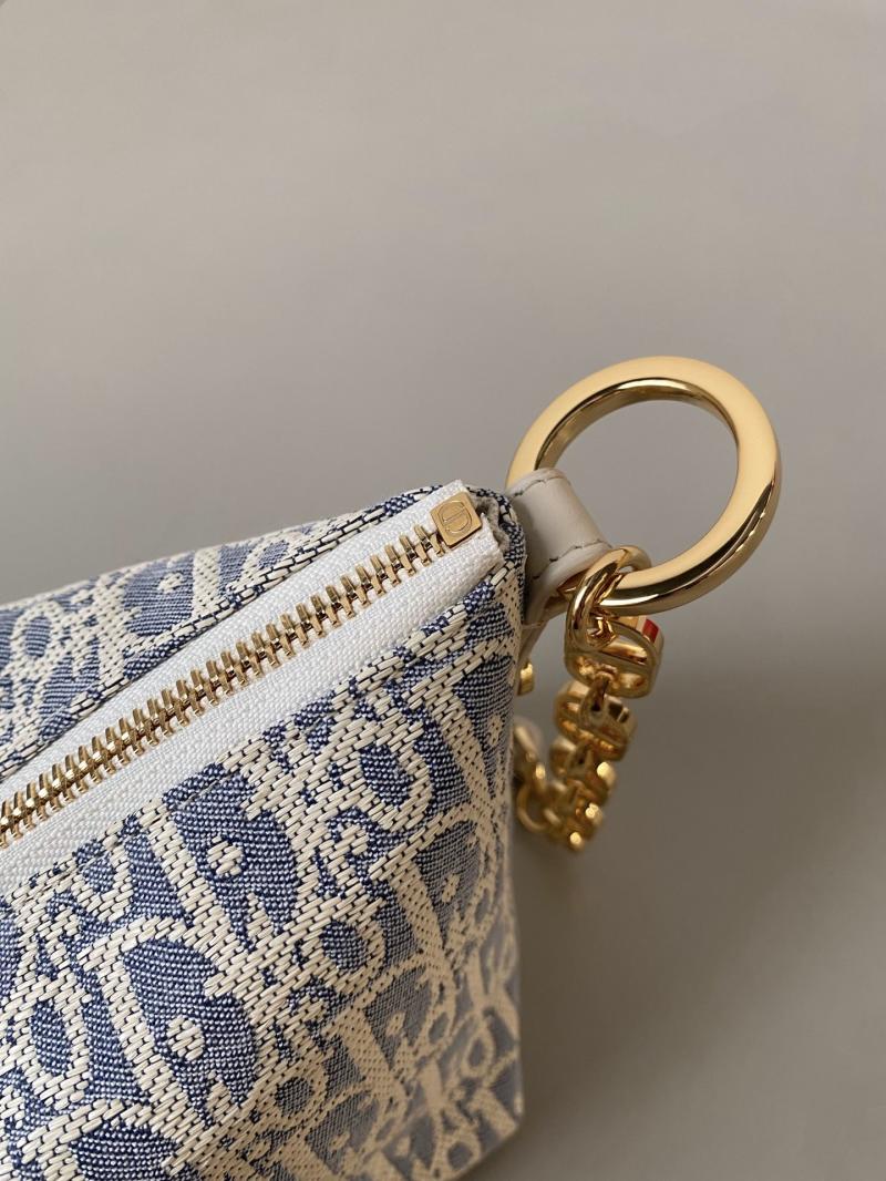 Diorstar Hobo Bag with Chain Blue S3202