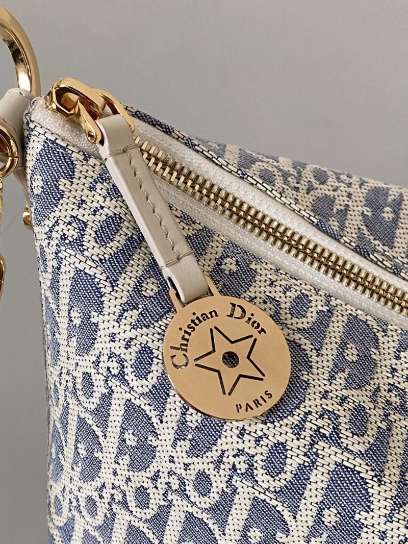 Diorstar Hobo Bag with Chain Blue S3202