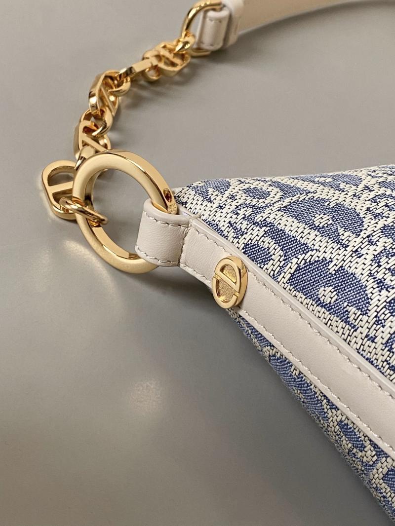 Diorstar Hobo Bag with Chain Blue S3202