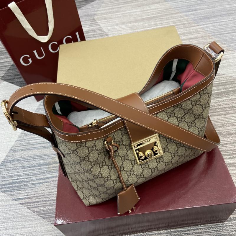Gucci Paddlelock Medium Shoulder Bag Brown 839021