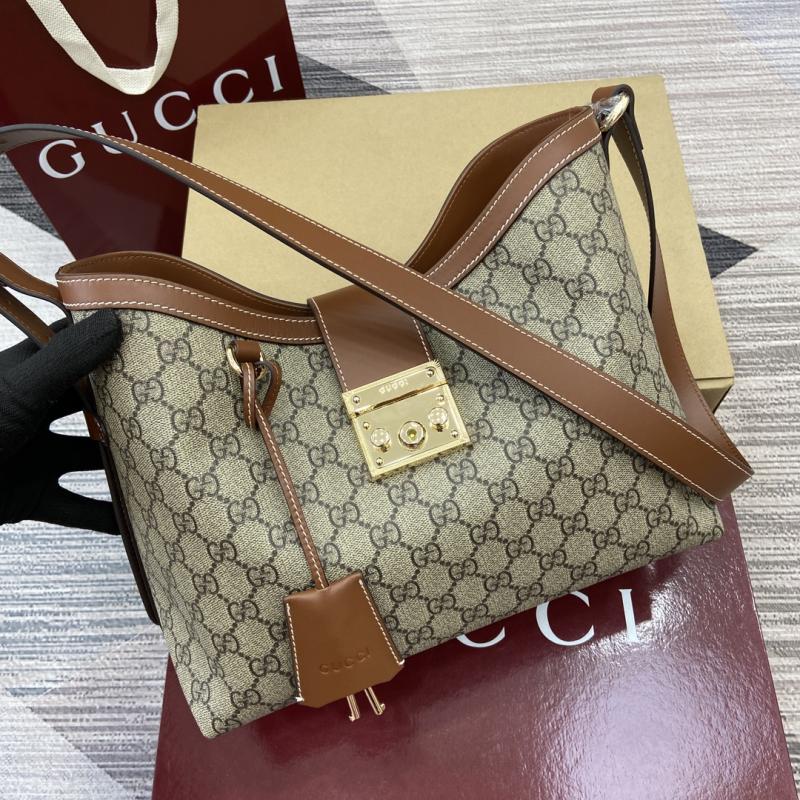 Gucci Paddlelock Medium Shoulder Bag Brown 839021