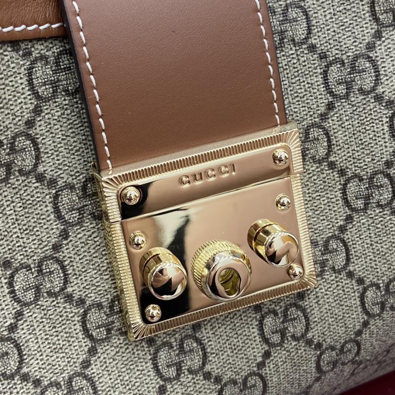 Gucci Paddlelock Medium Shoulder Bag Brown 839021