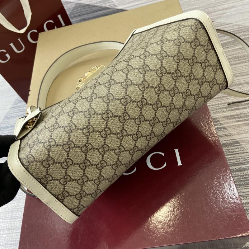 Gucci Padlock large top handle bag White 838991