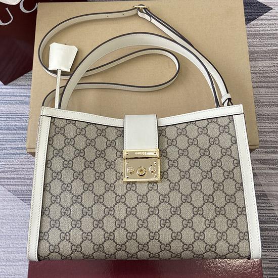 Gucci Padlock large top handle bag White 838991