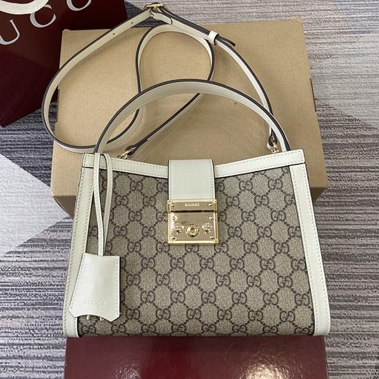 Gucci Padlock medium top handle bag White 838992