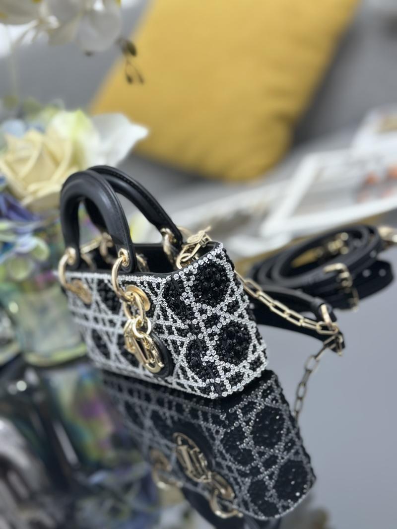 Lady D-Joy Micro Embroidered Bag Black S0910
