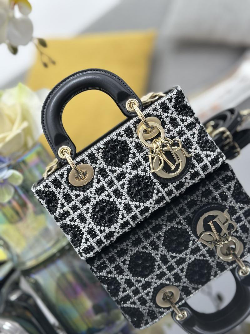 Lady D-Joy Micro Embroidered Bag Black S0910