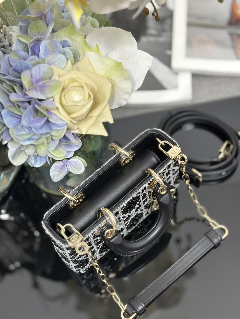 Lady D-Joy Micro Embroidered Bag Black S0910