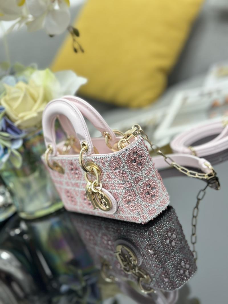Lady D-Joy Micro Embroidered Bag Pink S0910