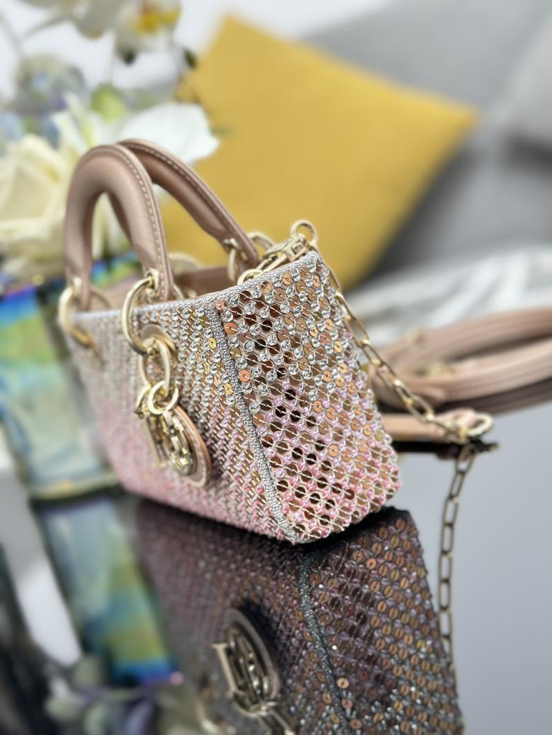 Lady D-Joy Micro Embroidered Bag Pink S09101
