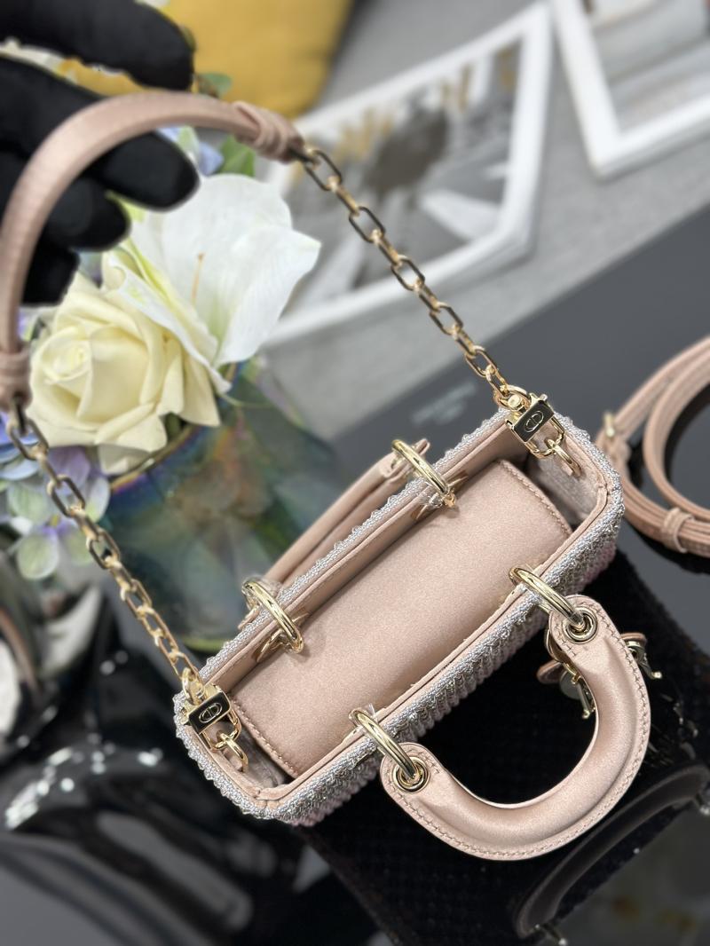 Lady D-Joy Micro Embroidered Bag Pink S09101