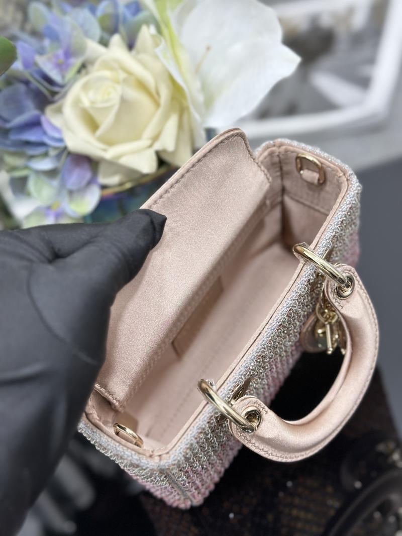 Lady D-Joy Micro Embroidered Bag Pink S09101