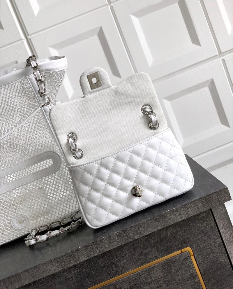 Large Chanel La Madrague Tote White A5994