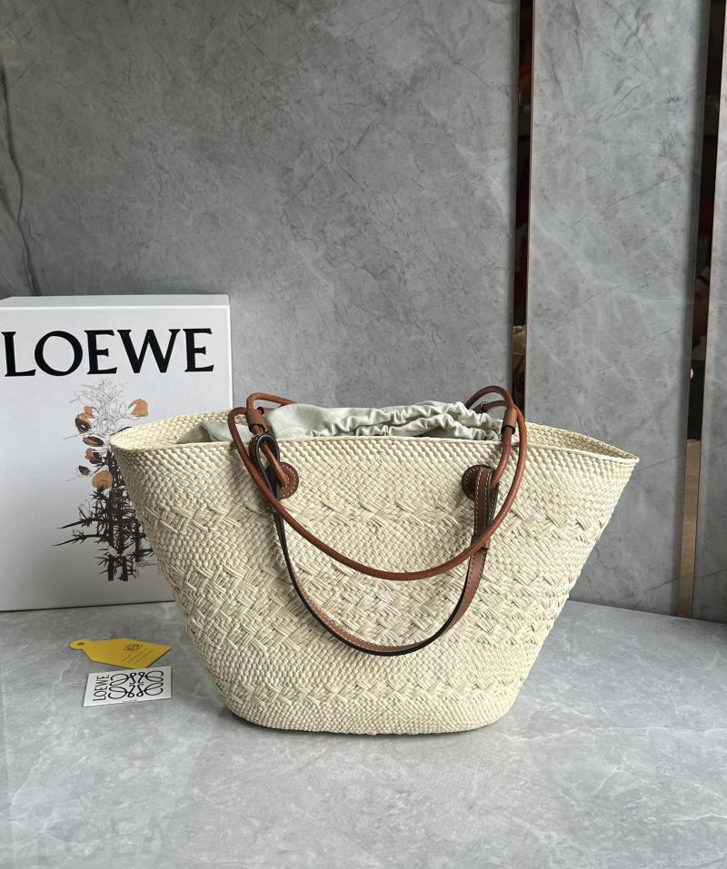Loewe Paulas Ibiza Medium Anagram Basket Bag Brown L59035