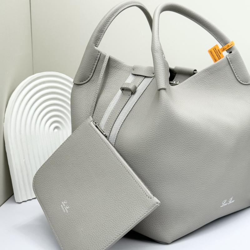 Loro Piana Large Bale bag Grey FAM9875