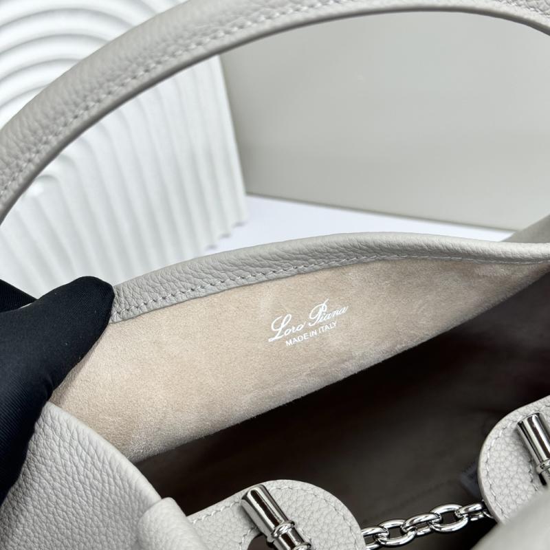 Loro Piana Large Bale bag Grey FAM9875