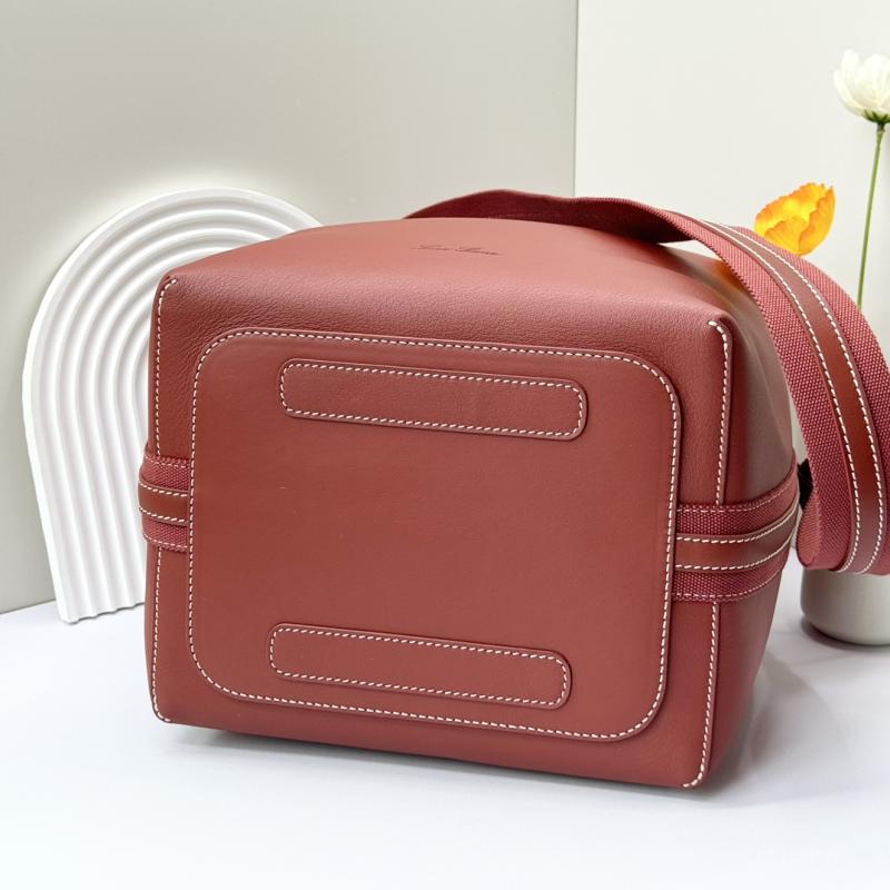Loro Piana Large Bale bag Red FAM9875