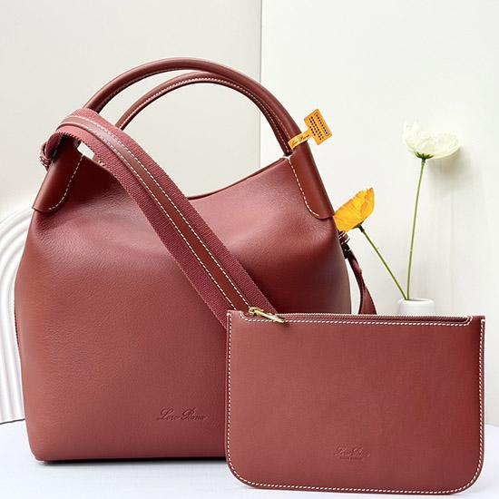 Loro Piana Large Bale bag Red FAM9875