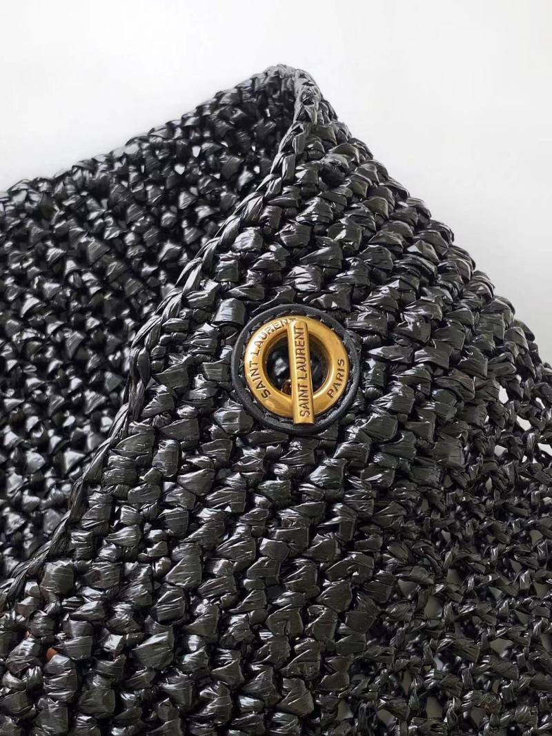 Saint Laurent Icare In Raffia Black 772191