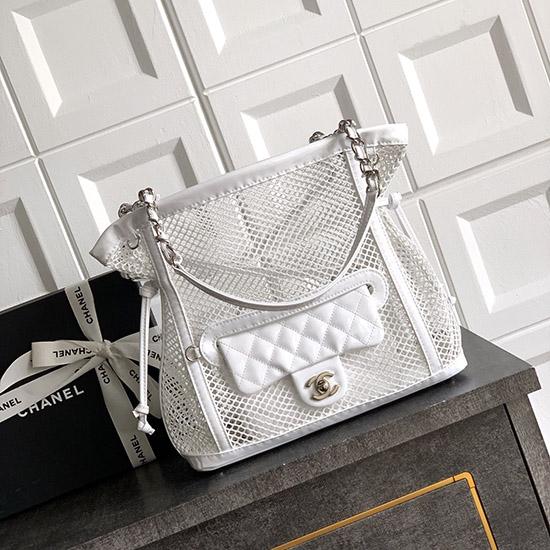 Small Chanel La Madrague Tote White A5992