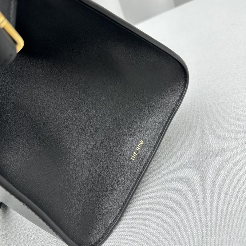 The Row Smooth Leather Margaux 12 Bag Black W1833