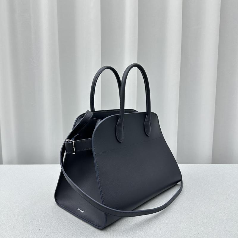 The Row Smooth Leather Margaux 12 Bag Blue W1833