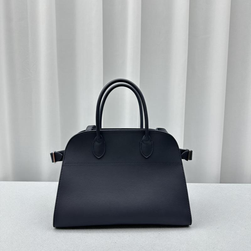 The Row Smooth Leather Margaux 12 Bag Blue W1833