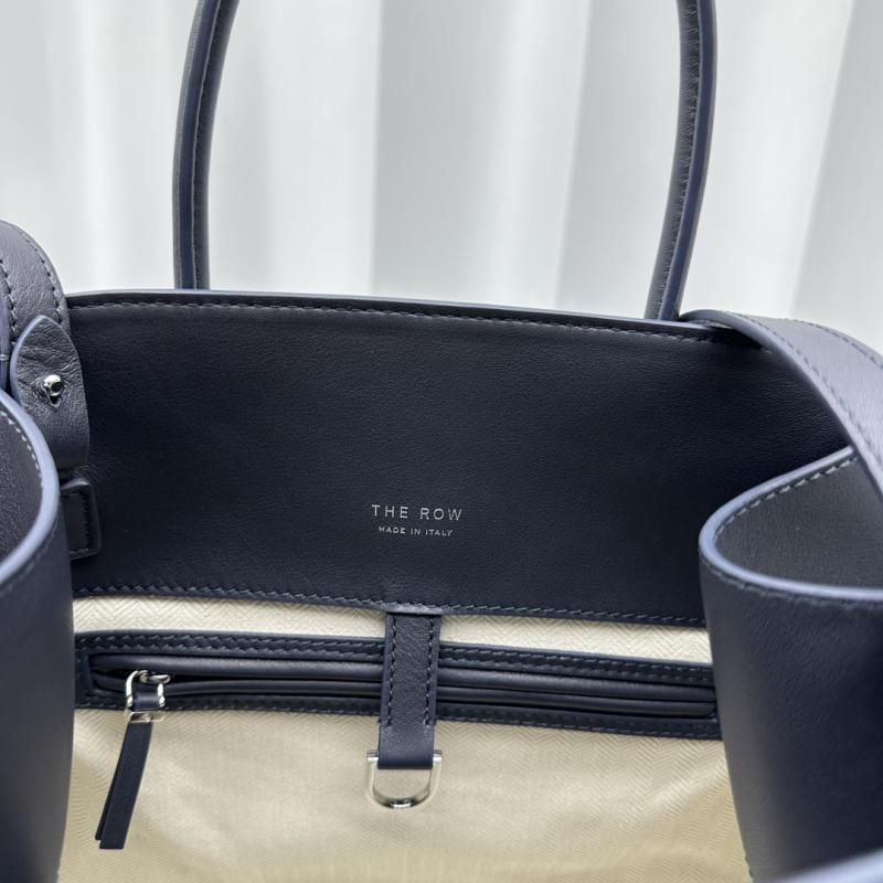 The Row Smooth Leather Margaux 12 Bag Blue W1833