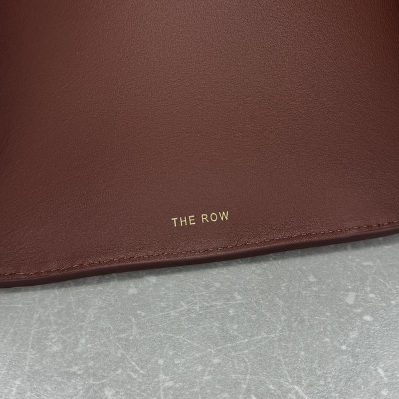 The Row Smooth Leather Margaux 12 Bag Brick Red W1833