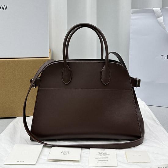 The Row Smooth Leather Margaux 12 Bag Coffee W1833