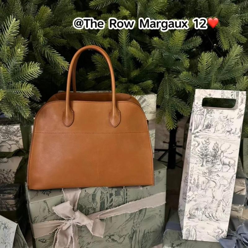 The Row Smooth Leather Margaux 12 Bag Cuir W1833