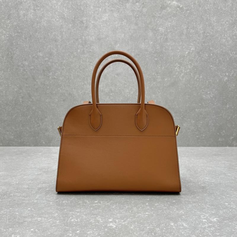 The Row Smooth Leather Margaux 12 Bag Cuir W1833