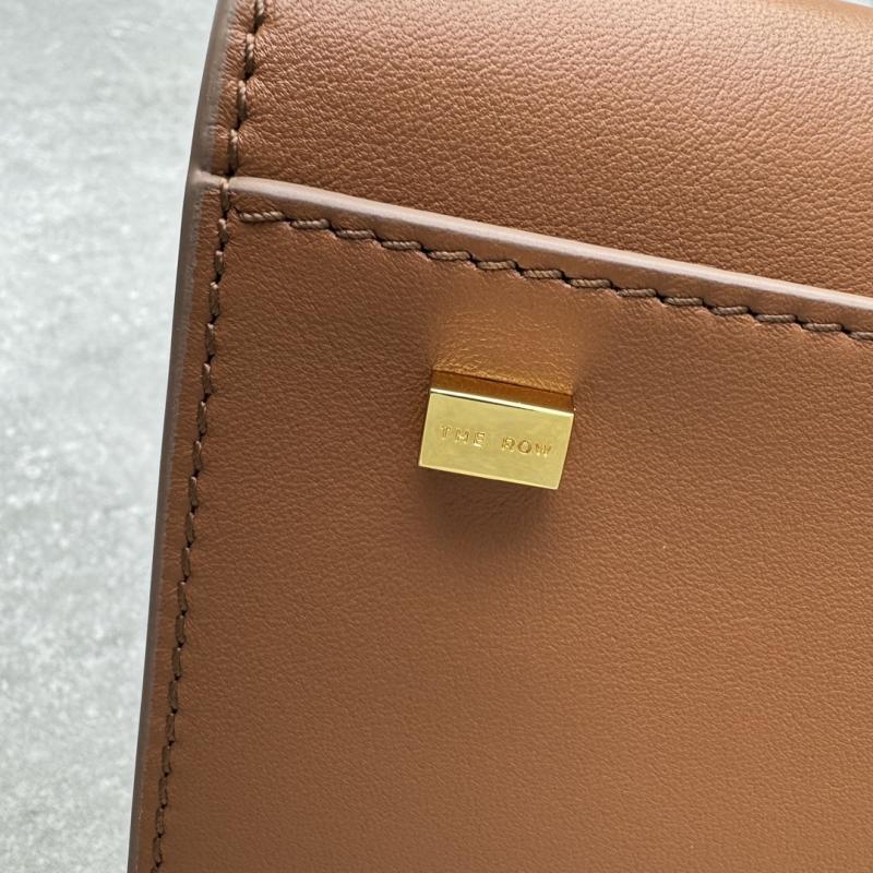 The Row Smooth Leather Margaux 12 Bag Cuir W1833