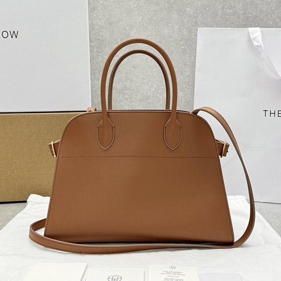 The Row Smooth Leather Margaux 12 Bag Cuir W1833