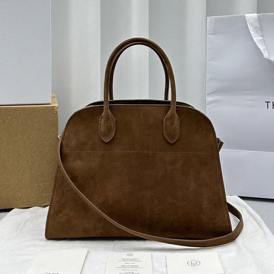 The Row Suede Margaux 12 Bag Camel W1833