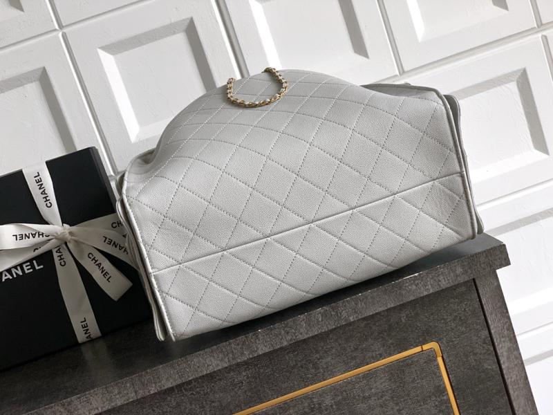 Chanel 25 Medium Handbag Light Grey AS5311