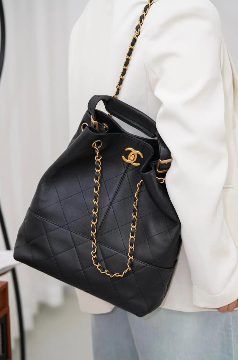 Chanel Calfskin Shopping Bag Black AS5635