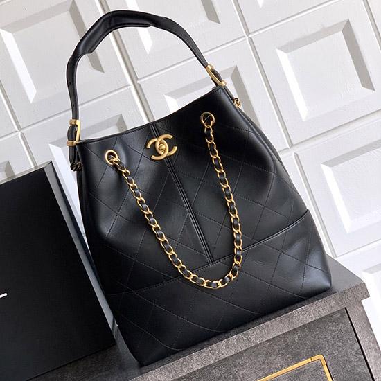 Chanel Calfskin Shopping Bag Black AS5635