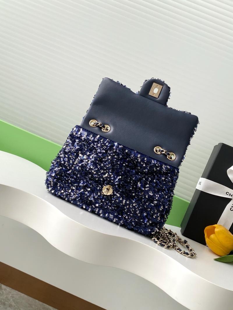 Chanel Sequins Flap Bag Blue AS4561