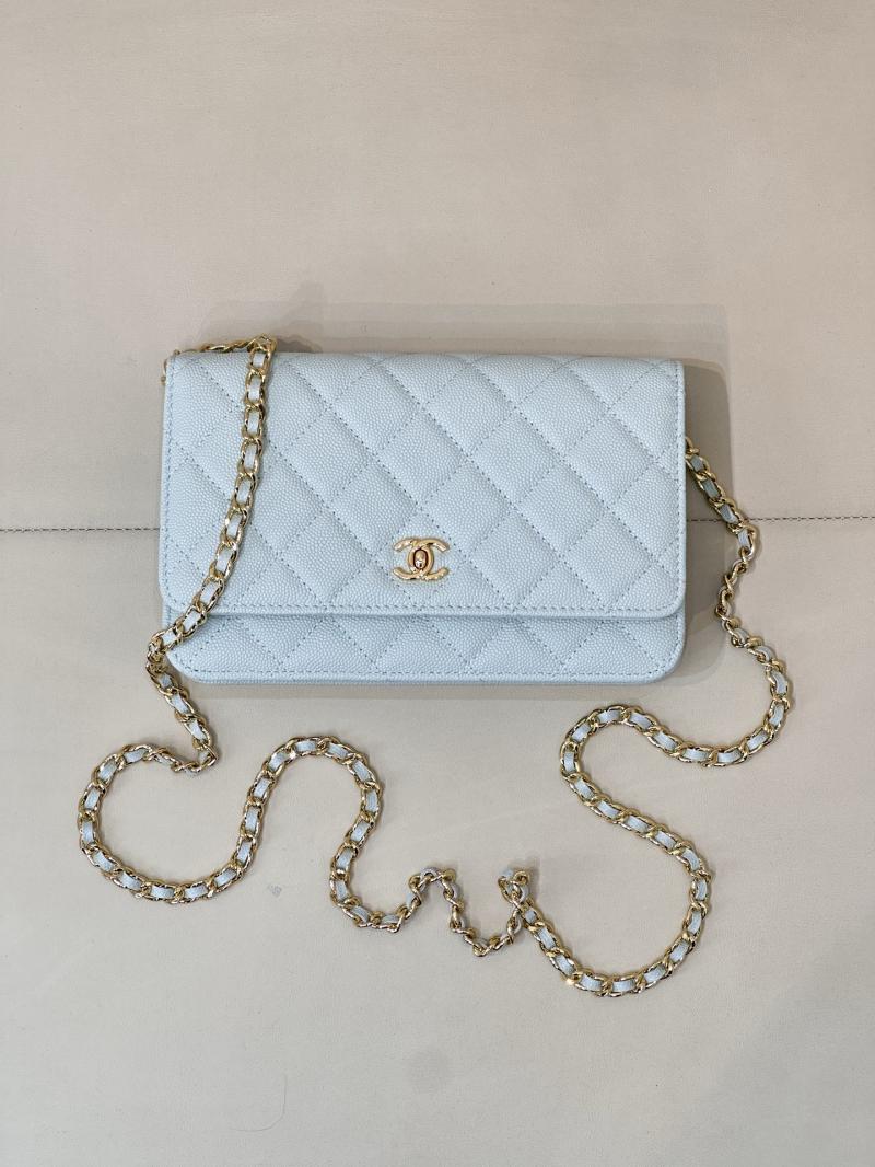 Chanel WOC Chain Wallet Blue AP4241