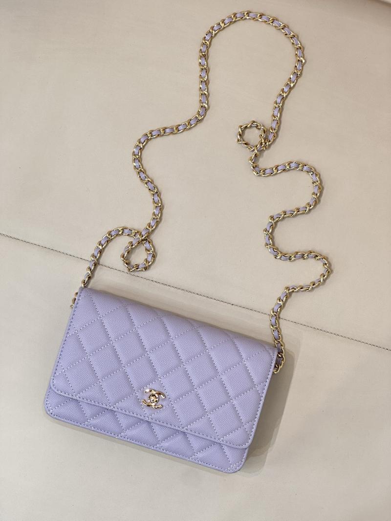 Chanel WOC Chain Wallet Purple AP4241