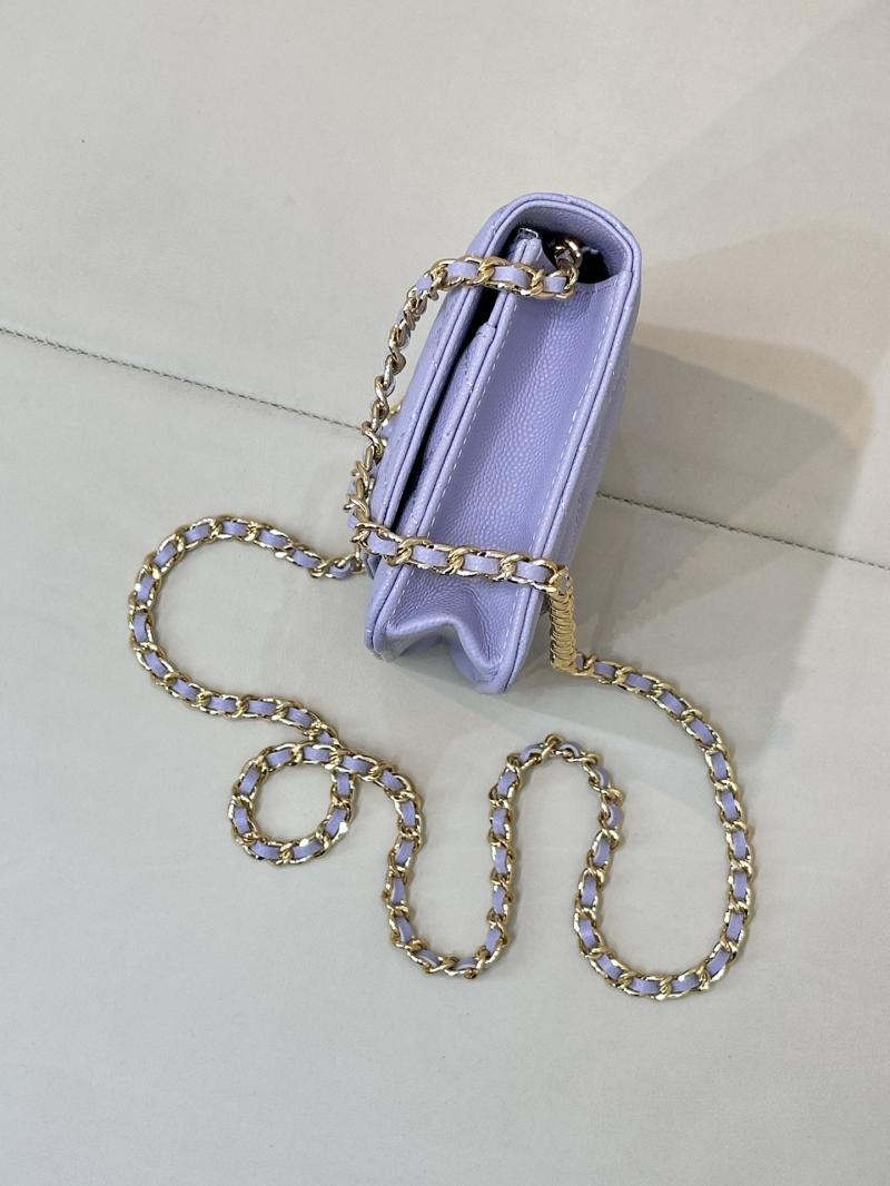 Chanel WOC Chain Wallet Purple AP4241