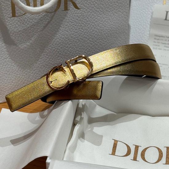 Dior 20mm Leather Belt Gold BDB61802