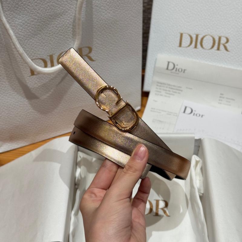 Dior 20mm Leather Belt Rose Gold BDB61801