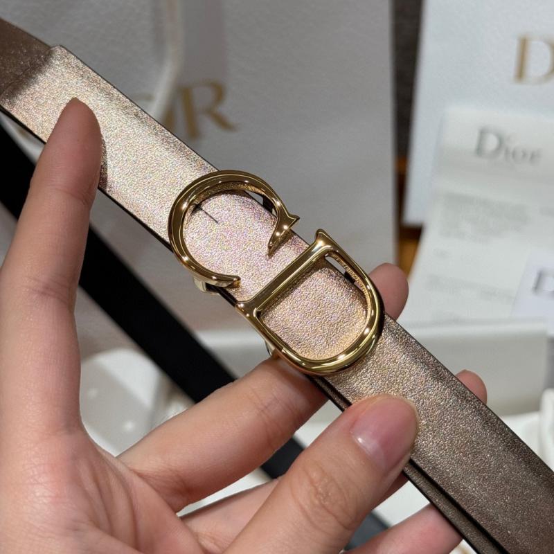 Dior 20mm Leather Belt Rose Gold BDB61801